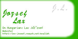 jozsef lax business card